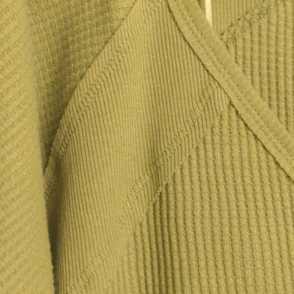 Free People Santa Clara Thermal Top Shirt Ferngully (Green) Slouchy V-Neck S New - Picture 3 of 12